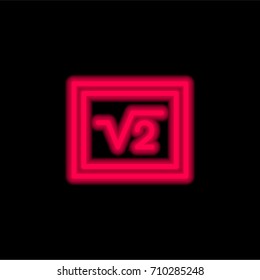 Blackboard red glowing neon ui ux icon. Glowing sign logo vector