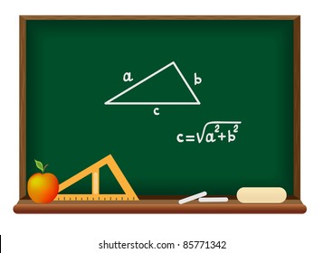 Blackboard. School geometry