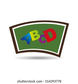 blackboard school icon alphabet vector illustration eps 10