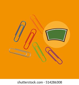 blackboard school icon clips color vector illustration eps 10
