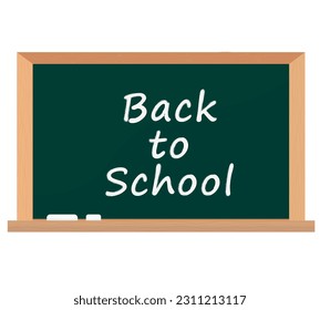 Blackboard for school learning back to school lettering vector illustration