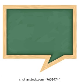 Blackboard shaped as speech bubble, vector eps10 illustration