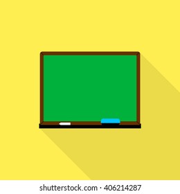 Blackboard sign icon flat