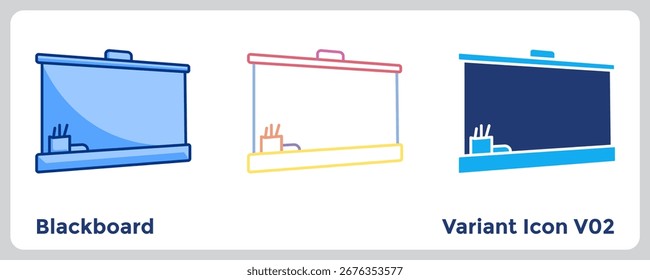 Blackboard suporta lições e explicações visuais, tornando tópicos complexos mais fáceis de compreender em aulas ou sessões de estudo. Azul, Azul Plano, Estilo Dualtone.