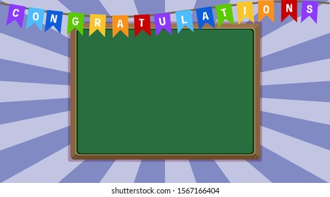 Blackboard template on the wall illustration