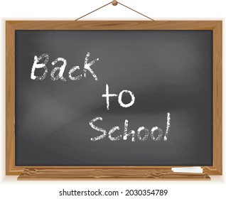 blackboard with text back to school