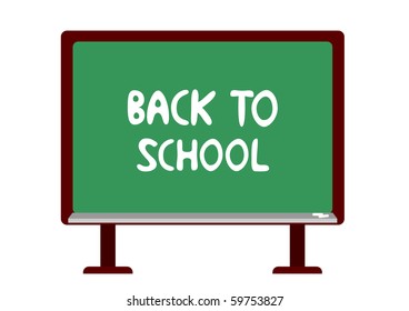 Blackboard and text "back to school"