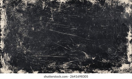 Blackboard texture background with dark wall backdrop. Rough grainy stone surface in black and dark gray tones. Vintage grunge marble wall with old textured design