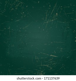Blackboard texture in vector. Green grunge background.
