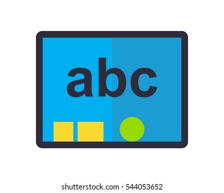 blackboard typography typeset typeface alphabet font image vector icon