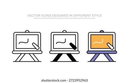 Blackboard vector design in modern and trendy style icon