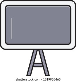 icono de línea plana vectorial de pizarra 