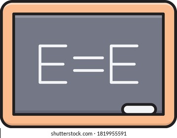 blackboard vector flat line icon 