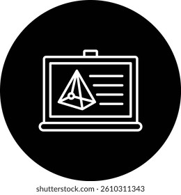 Blackboard vector icon. Can be used for printing, mobile and web applications.