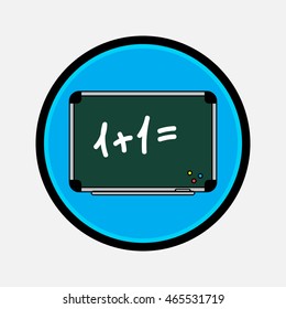 Blackboard vector icon, flat design, for web and mobile