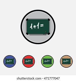 Blackboard vector icon, flat design, for web and mobile
