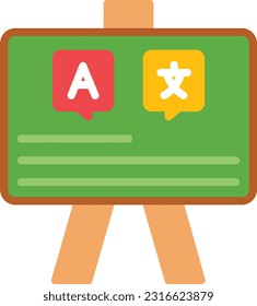Blackboard Vector Icon Flat Style