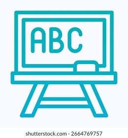 Blackboard Vector Icon, Isolated Vector Lineal Gradient Style Icon,