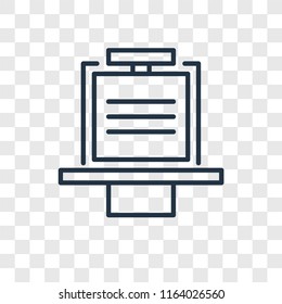Blackboard vector icon isolated on transparent background, Blackboard logo concept