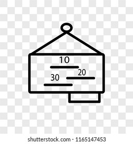 Blackboard vector icon isolated on transparent background, Blackboard logo concept