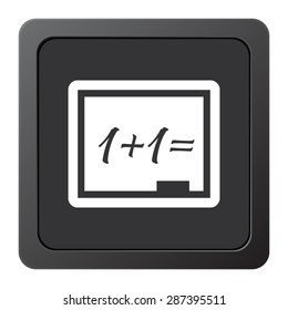 Blackboard - vector icon on a grey button