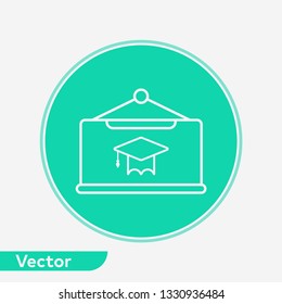 Blackboard vector icon sign symbol