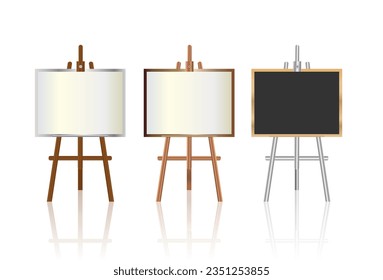Blackboard vector illustration, drawing board, realistic design, white background. Eps 10