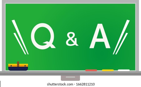 Blackboard vector illustration . Illustration of school classroom .