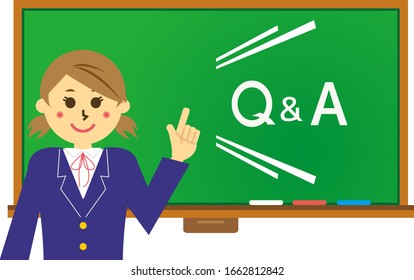 Blackboard vector illustration . Illustration of school classroom .