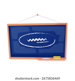 Blackboard vector object illustration for educational classroom writing concept