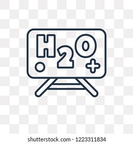 Blackboard vector outline icon isolated on transparent background, high quality linear Blackboard transparency concept can be used web and mobile