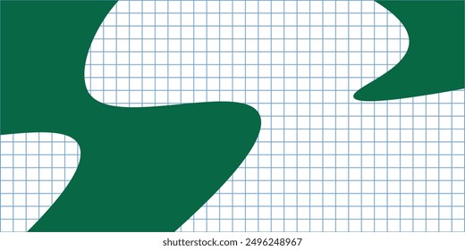 Blackboard, white grid lines paper background. Vector illustration