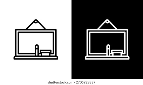 Diseño de conjunto de iconos blancos de pizarra