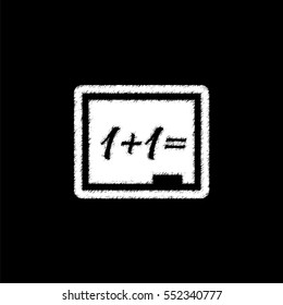Blackboard -  white vector icon