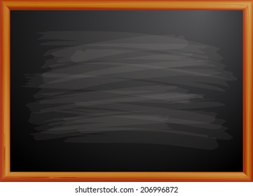 Blackboard in a wooden frame