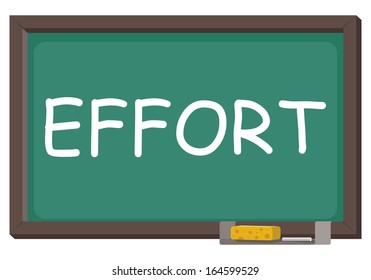 blackboard with word effort