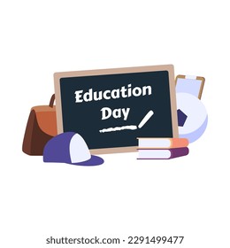 A blackboard with the words education day on it