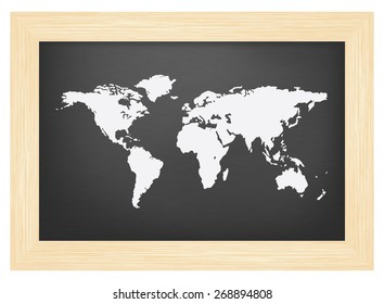 blackboard world map