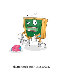 the blackboard zombie character.mascot vector