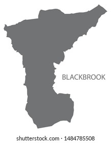 Blackbrook grey ward map of High Peak district in East Midlands England UK