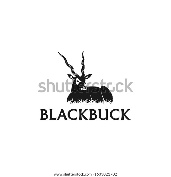 Blackbuck india animal. Blackbuck logo design.
Silhouettes of blackbuck
logotype.