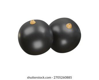 blackcurrant icon 3d illustration render