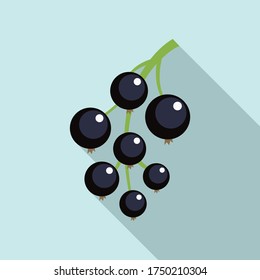 Blackcurrant icon. Flat illustration of blackcurrant vector icon for web design