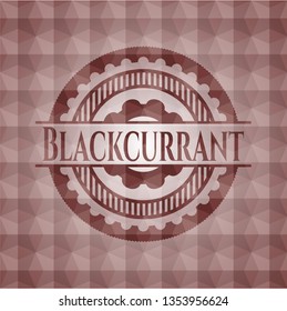 Blackcurrant red geometric pattern emblem. Seamless.