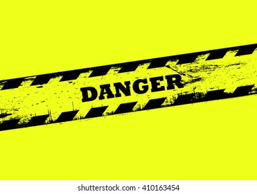 Blackdanger line on yellow background. Danger Line. Police line