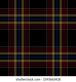 Black,Dark Brown,Blue and Khaki Tartan Plaid Scottish Seamless Pattern. Texture from tartan, plaid, tablecloths, shirts, clothes, dresses, bedding, blankets and other textile.