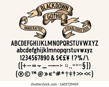 Blackdown Gothic Text Typeface

A compact, adaptable, easily readable and accessible Gothic typeface for use in text.
