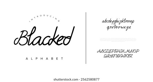 Blacked handwrite font Calligraphy Logotype Script Brush Font Type Font lettering handwritten