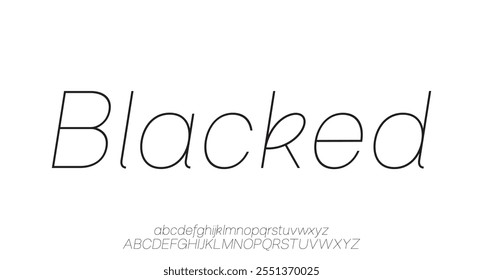 Blacked, Minimal luxury font alphabet logo. Typography beauty fashion elegant minimalist serif italic fonts decorative wedding vintage retro logos. vector illustration
