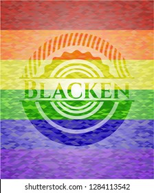 Blacken lgbt colors emblem 